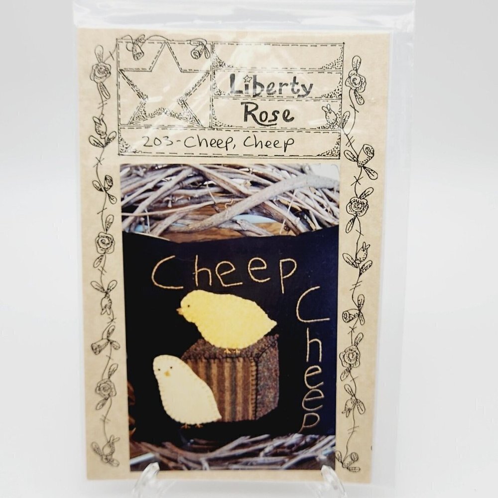 Liberty Rose Cheep Cheep Baby Bird Chicks Pillow Sewing Pattern 12" x 12"